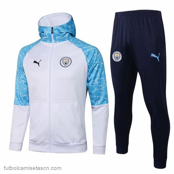 Chaqueta Con Capucha Manchester City 2021/22 Azul Blanco